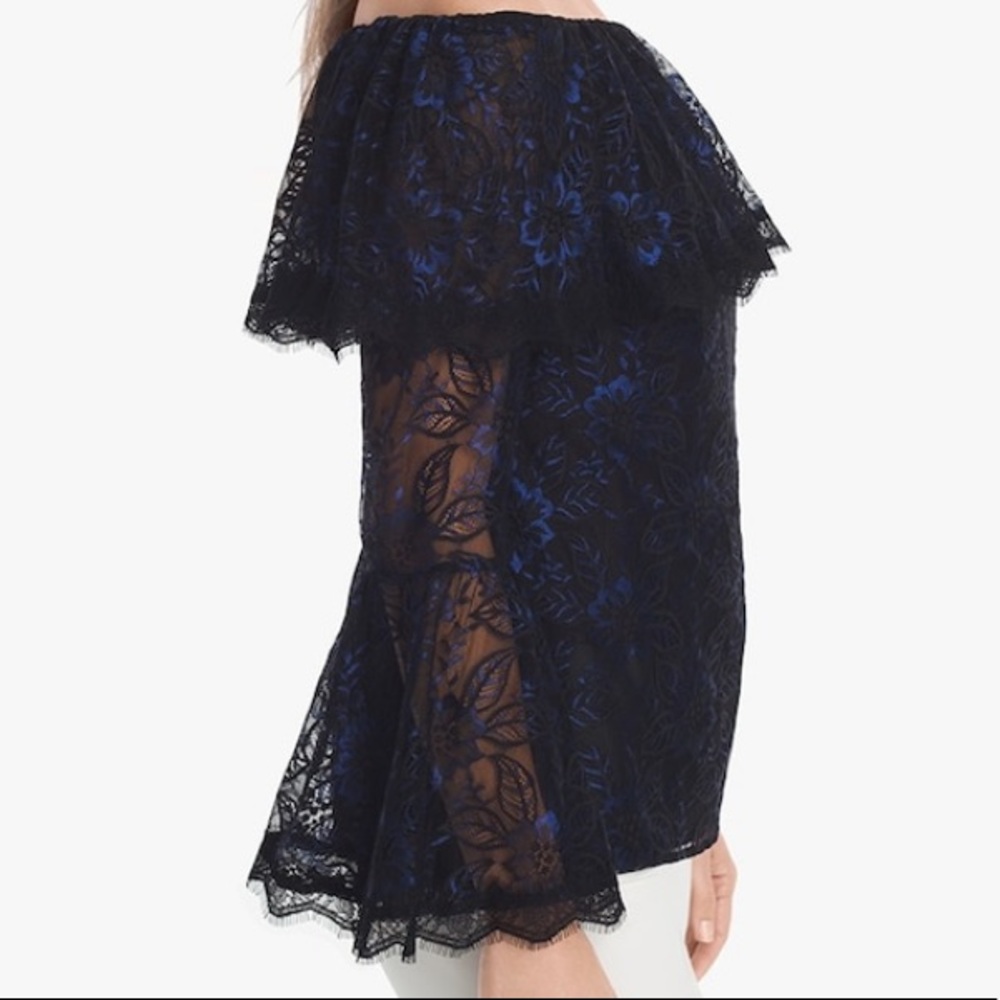 WHBM OFF-THE-SHOULDER LACE TOP - Picture 6 of 7